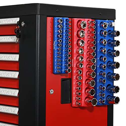 Image of Mayouko 6 Pieces SAE&Metric Magnetic Socket Organizer, 1 /4 Inch, 3 /8 Inch, 1 /2 Inch Socket Holders, Stores 143 Pieces of Standard (Shallow) and Deep Sockets