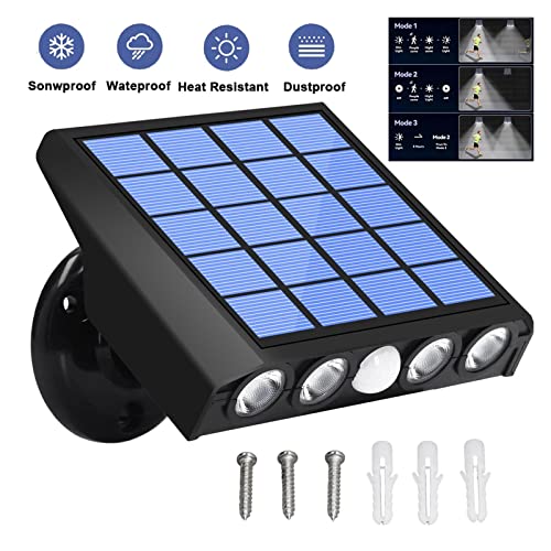 Luces de inundación solares impermeables con 3 modos inteligentes de iluminación jardín 3