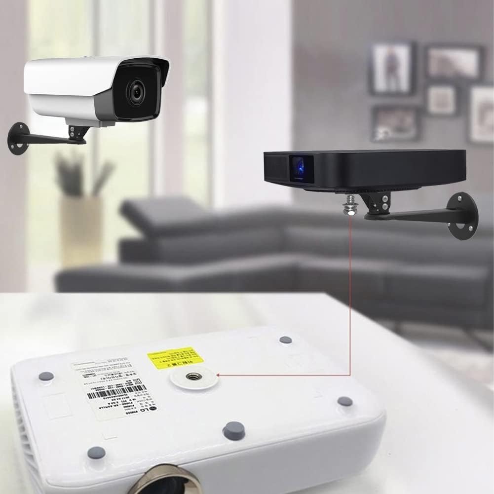 SQUISHCO Projector Stand, Wall Mount for Home Theater, Mini Projector, Security Camera, CCTV, Webcam, 360° Rotation - Image 3 thumbnail