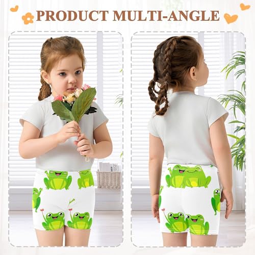 Joisal Cotton Shorts Under Dress Cartoon Cute Cartoon Frogs White Girls Biker Shorts Toddler 4t Kids Clothing4