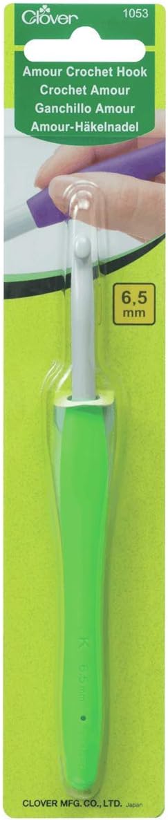 Clover 1048/I Crochet Hook, Green, Size I, 5.5 mm H US / 5.00 mm Green