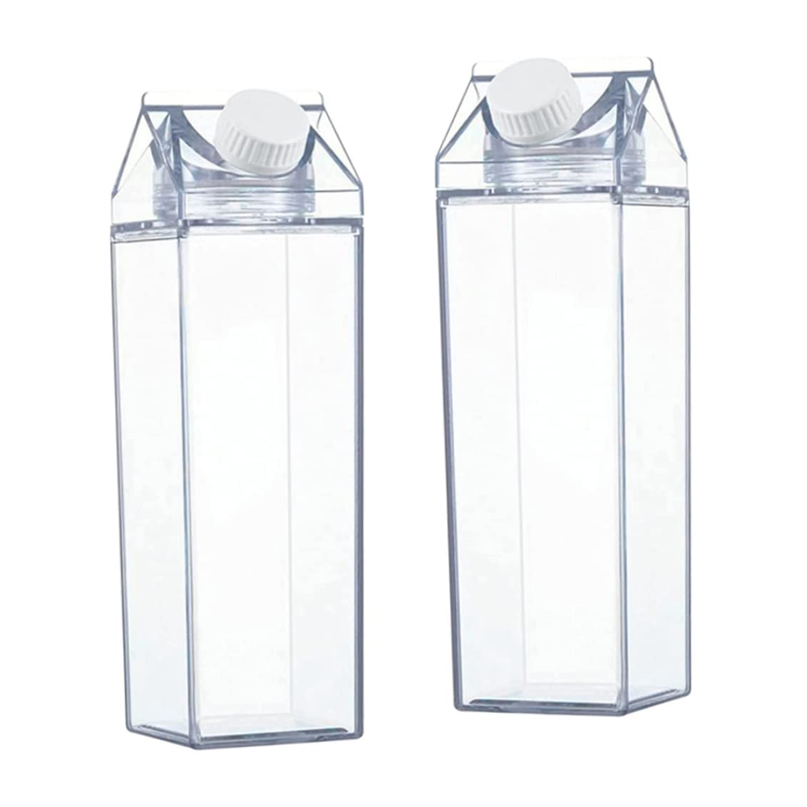 Botella de agua de cartón de leche transparente de 500 ml para deporte