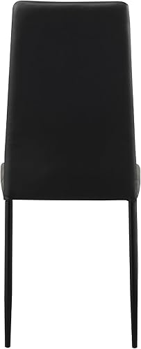 Miniatura 4 de Juego de 6 sillas de comedor, modernas de piel sintética, cómodas y tapizadas, modernas, asientos laterales de metal grueso, sillas de mostrador de