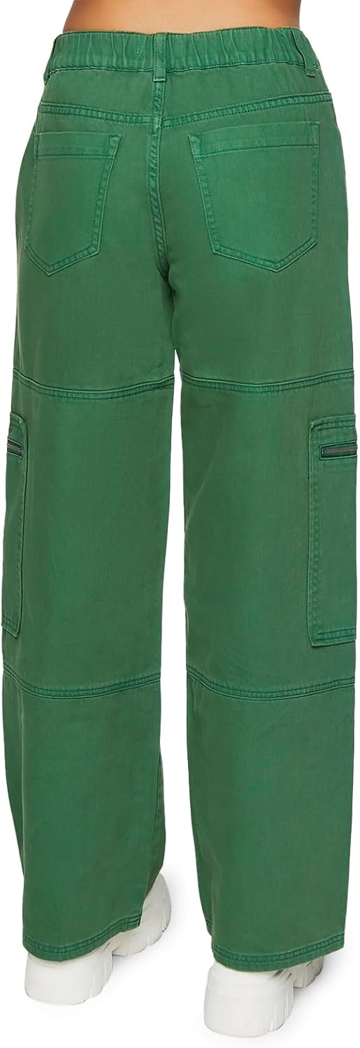 Forever 21 Womens Mid-Rise Denim Cargo Pants - Image 4