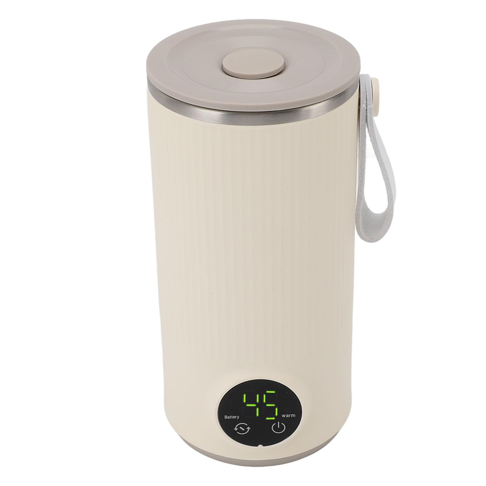 Portable Milk Warmer Mixer, Fast Heating to 55°C, Cordless Bottle Warmer, Large Capacity 400ML, Dual 3000mAh Batteries, for Coffee, Milk, Water, for Travel Baby Formula Warmer