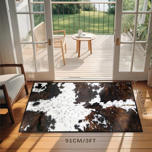 Tapete de entrada estampado piel de vaca 61x91 cm miniatura 6
