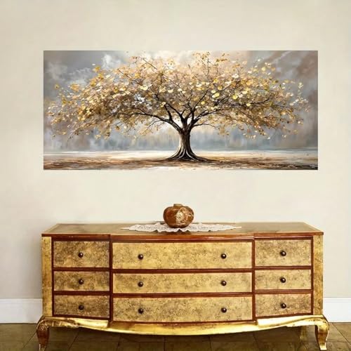 Arbre de vie doré affiche d'art mural TONGYINLI pour une ambiance zen de chambre - 2