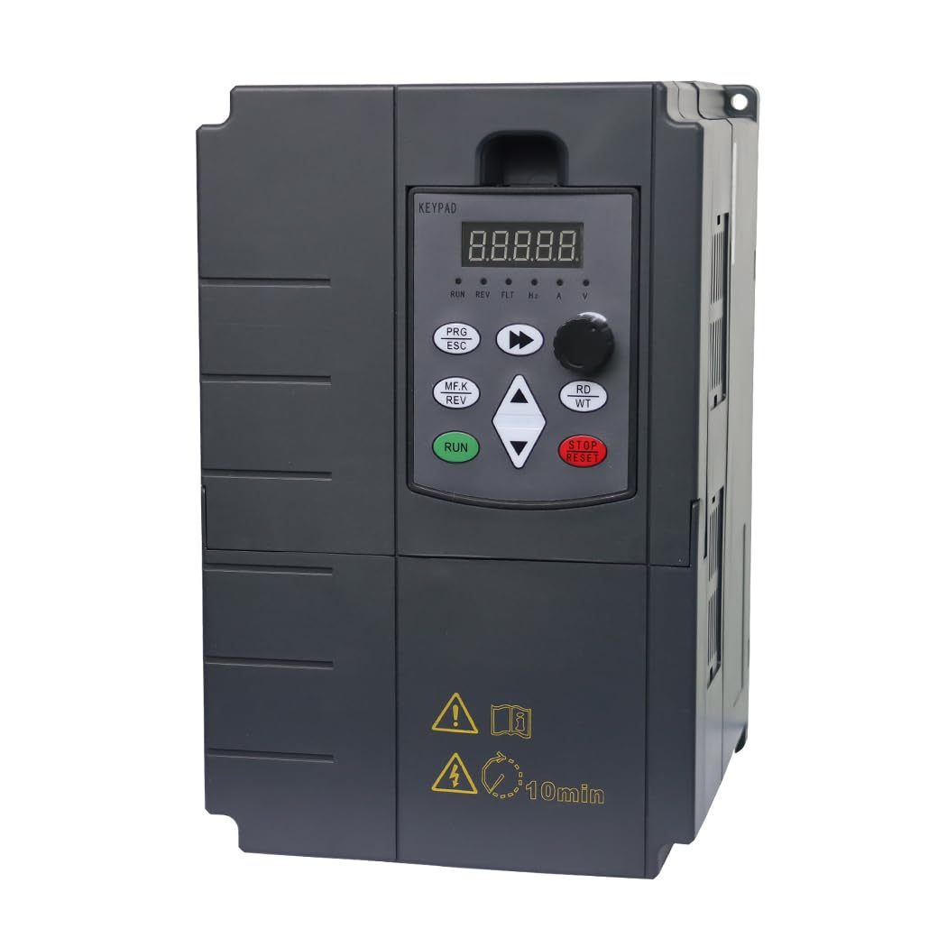 AC 380V 11KW/15KW/18.5KW/22KW Variable Frequency Drive VFD,Inverter Frequency Converter with Brakes for Spindle Motor Speed Regulation (3 Phase Input and Output) (380V 15KW 20HP)
