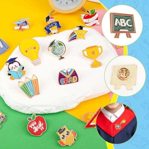 Image of SANNIX 60Pcs Kindergarten Graduation Pins for Leis, Kinder Grad Pin Class of 2026 Pins Preschool Graduation Pin Brooch Badges for Backpack Grad Lei Accessories, 30 Styles