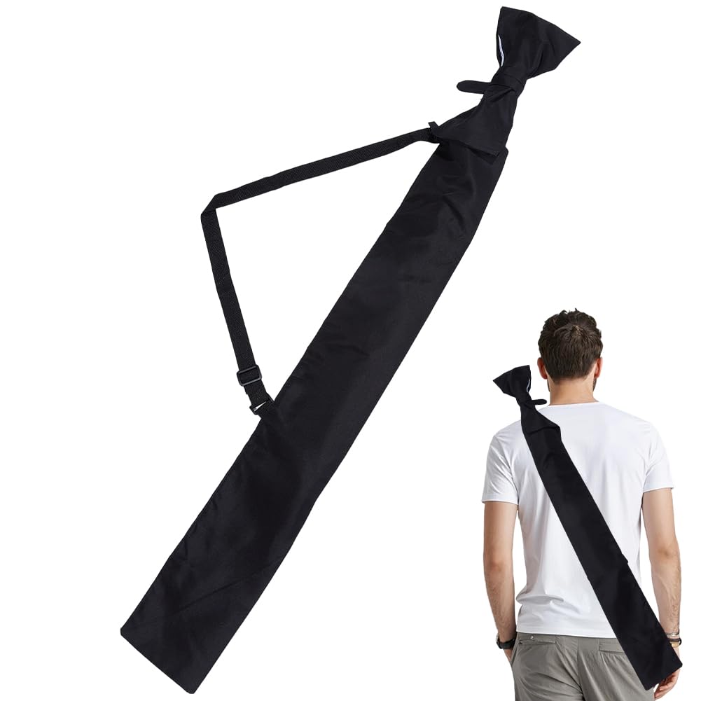 GORGECRAFT Borsa da trasporto per spada, in poliestere, nera, Katana Ninja, custodia per il trasporto, borsa Bokken con tracolla posteriore regolabile, per costume da samurai, Halloween, cosplay