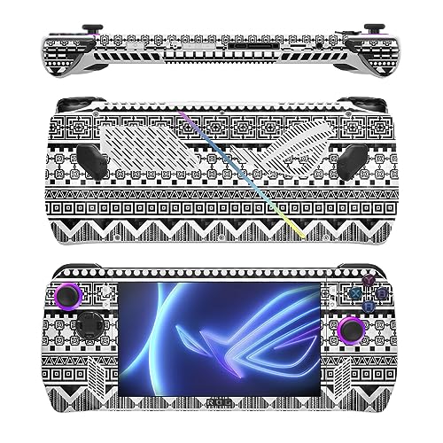 Image of MightySkins Carbon Fiber Skin Compatible with Asus ROG Ally - Black Aztec | Protective, Durable Textured Carbon Fiber Finish | Easy to Apply