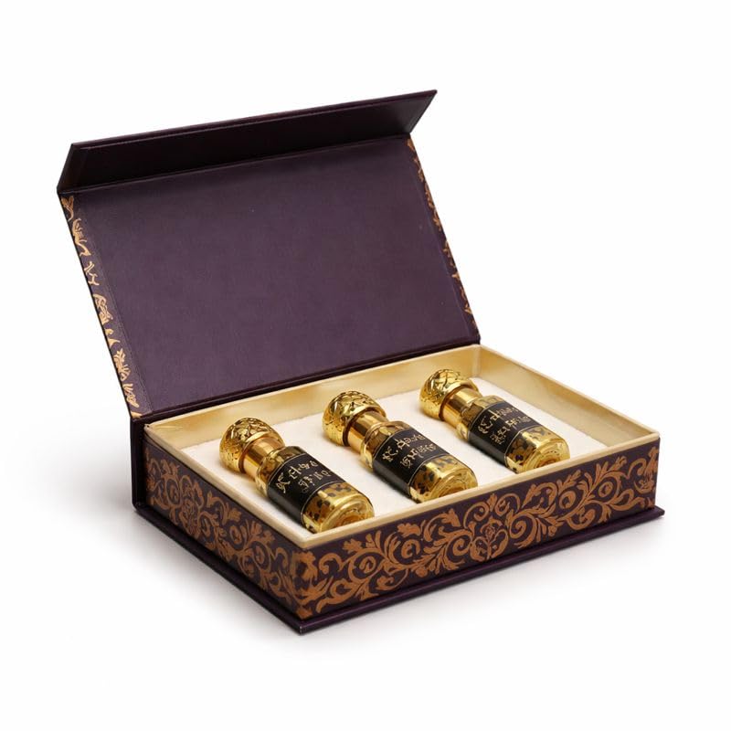 Luxury Attar Gift Box, Premium Alcohol Free Concentrated Perfume Set, Long Lasting Fragrance for Men and Women, Traditional Ittar Collection-image-4