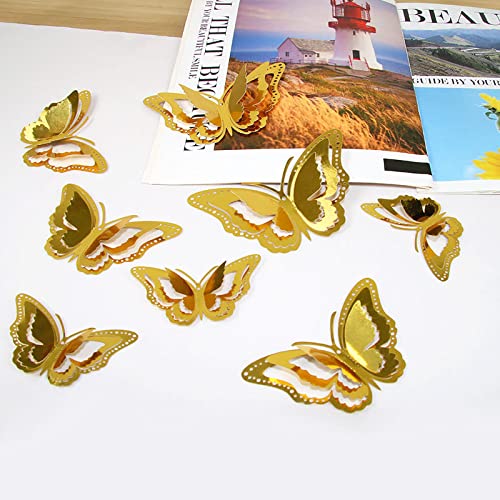 BOUTIKS® 36 pezzi 3D Farfalle Decorazione della