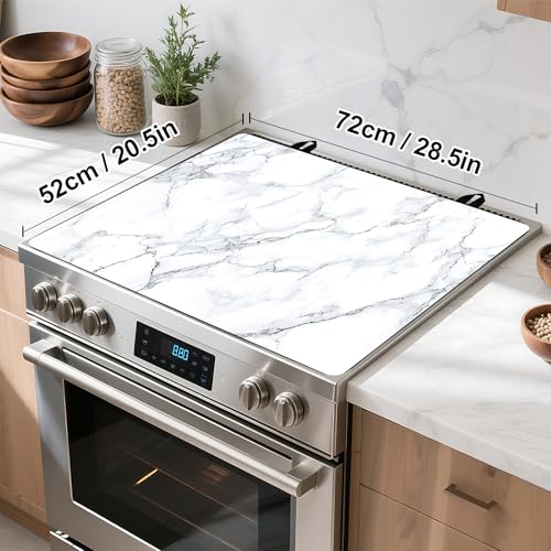 Image of Stove Top Cover for Home Decoration Kitchen Pad Washable Cooktop Covers Countertop Stove Protector Mat for Home Kitchen Cooktops (white, 28 inchx20 inch)