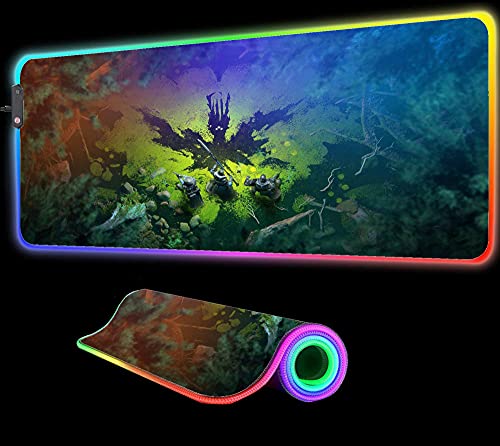 Mouse Pads Video Game Destiny RGB Mouse Pad LED Gaming Luminous XXL USB Gamer PC Laptop Office Game Accessories Desk Pad Gaming Desk 24 inch x12 inch