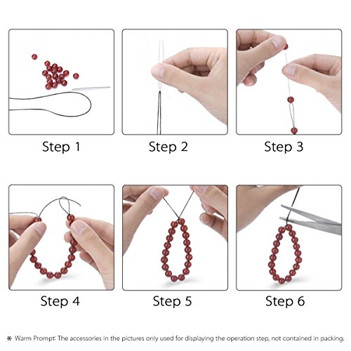 Chengmu 99Pcs 8Mm White Shell Beads For Jewelry Making Natural Gemstone Round Loose Stone Spacer Beads Assortments Supplies Accessories For Bracelet Necklace With Cord And Jewelry Bag And Red Box #TOP6