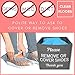 RE Goods Shoe Cover Box | Disposable Shoe Bootie Holder For Realtor Listings and Open Houses | Please Cover or Remove Shoes Bin | Shoe Bootie Box (Grey)