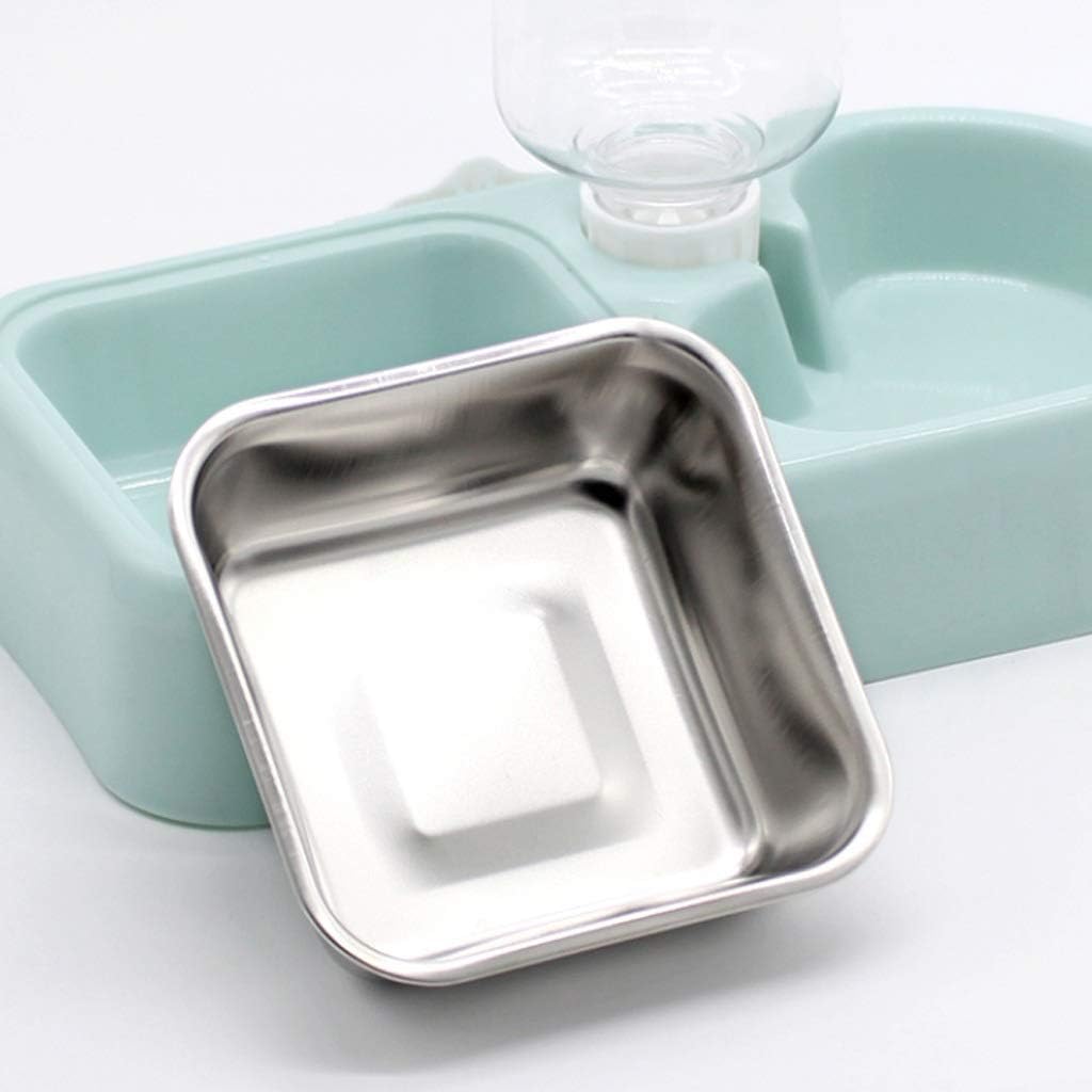 Hanging PP Stainless Steel Drinking Bottle, Automatic Pet Water Dispenser, Rice Bowl