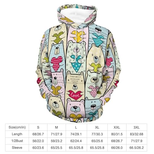 Sweatshirt ours mignon UMENG pull à capuche pour cocooning et sorties