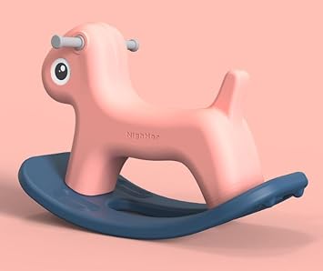 1-5 Years Old Child Vehicle Toy, Foot Kicker, 4-in-1 Ride Toy, Includes Push Hands, Carry-go-Round for Kids and New Years, Baby Swirling Horse Puddle, 2 Rocking Chairs Pink