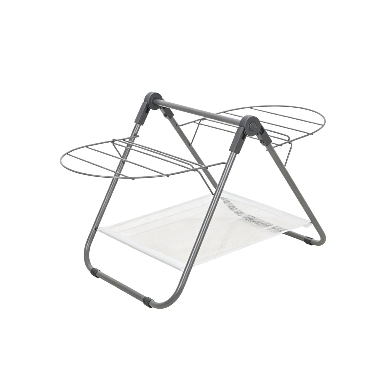 Séchoir Pliant Vêtements Aire de Séchage Design Portable Organisation Linge Adapté au Séchage en Intérieur Balcon Chambre Espace de Vie Usage Quotidien, Gris Froid, Mini