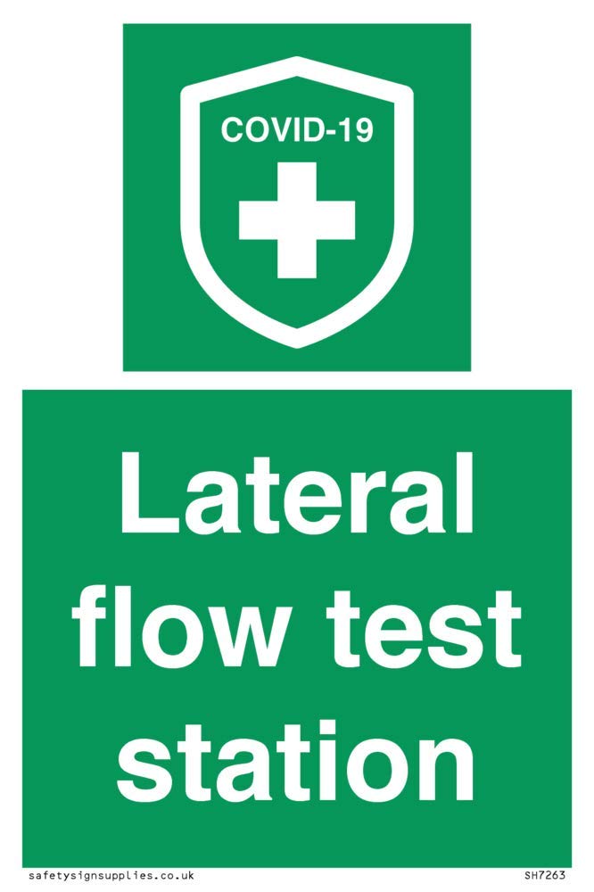 Lateral flow test station Sign - 100x150mm - A6P