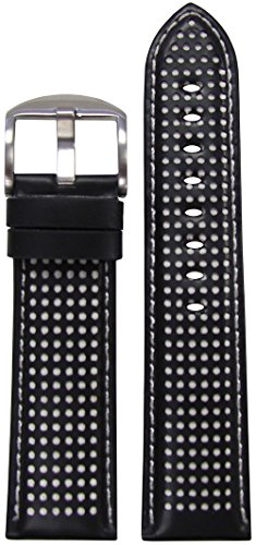 20 mm Panatime�u���b�NPerforated Genuine���U�[�h�b�gWatch Band with�z���C�g�X�e�b�`120 / 80 20 / 18
