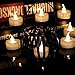 Cozeyat 12pcs Led Tea Lights with Timer Function(6Hrs On 18Hrs Off) Mini Flameless Candles Warm White Flickering Battery Operated Tealights for Christmas Wedding Halloween Party Home Decoration