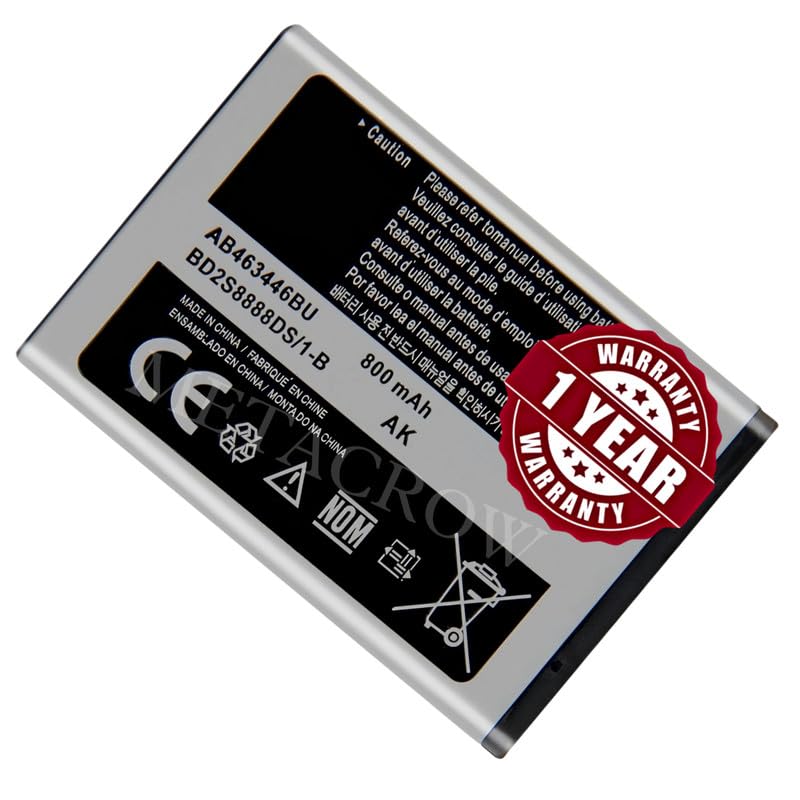 Image of Original AB463446BN Battery Compatible with Samsung Guru X200 GT-E1200Y C512 X208 1258 1250 S3030 E3100 S5150 X210 X160 S208 F519 - (800mAh) - 1 Year Warranty BC45