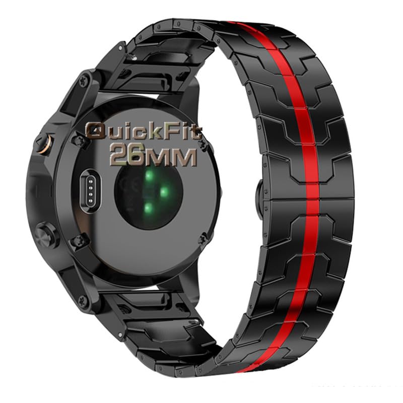 Bracelet de montre en métal Garmin Tactix 8 et Instinct 2X du bureau aux sommets