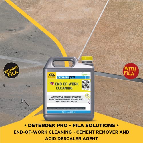 FILA Surface Care Solutions, DETERDEK PRO, Cement Remover and Brick Acid Cleaner, Efflorescence Remover, Strong Patio Cleaner - Image 3