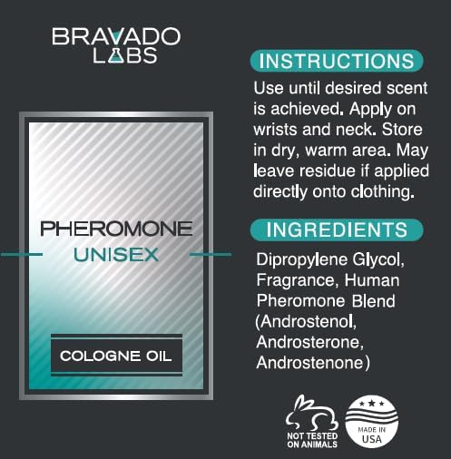 Bravado Labs Premium Unisex Pheromone Cologne - Pheromones Perfumes for Women and Men - Pheromone Perfume Oil With Light, Enduring, Classic Scent - 0.34oz (10mL) - Image 7