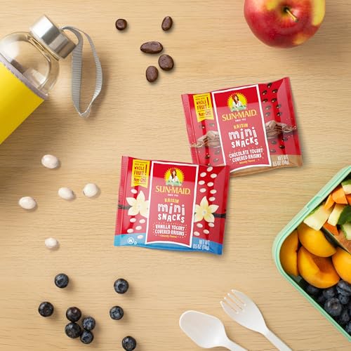 Image of Sun-Maid Snacking Bundle with Vanilla & Chocolate Yogurt Coated Raisins Variety Pack - (36 Pack) 0.5 oz + Sun-Maid Fruity Raisin Three Flavor Variety Pack - (24 Pack) 1.33 oz Pouches