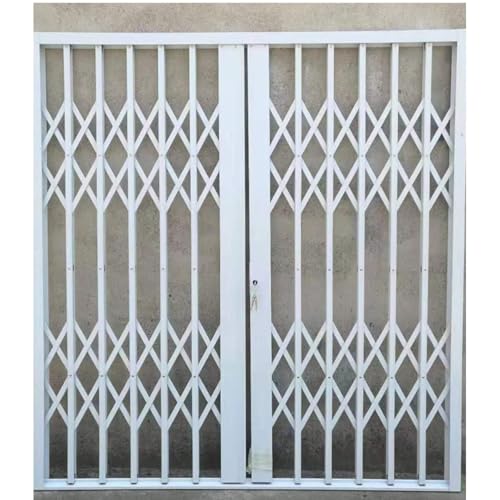 Rejilla de seguridad plegable personalizable para ventana, de liberación rápida, barras antirrobo para dormitorios y oficinas, cerradura de ventana, color blanco, 60 x 150 cm, protección para ahorrar