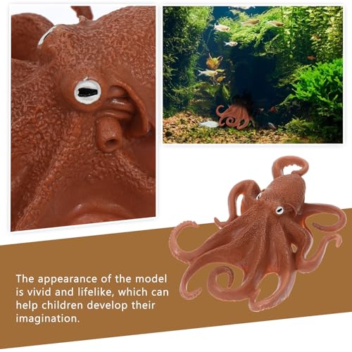 Image of Toyvian Octopus Aquarium Ornament Octopus Figure Fish Tank Landscape Decor Artificial Sea Life Decoration
