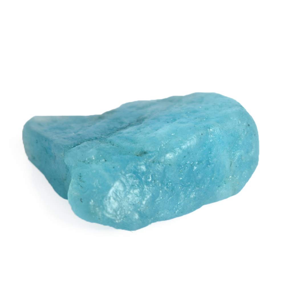 REAL-GEMS Natural Blue Aquamarine Rough Gemstone 9.20 Carat Approx Certified Raw Uncut Loose Stone For Jewelry Making And Collectors