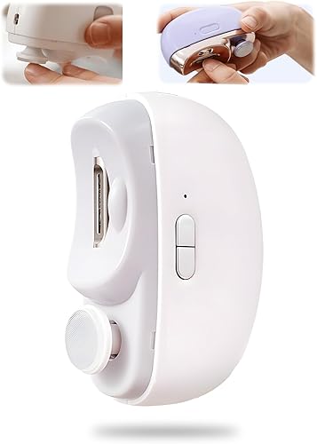 Cortaúñas eléctrico para personas mayores, cortaúñas eléctrico 3 en 1 con pulido, recortador de uñas eléctrico con luz para bebés, adultos y