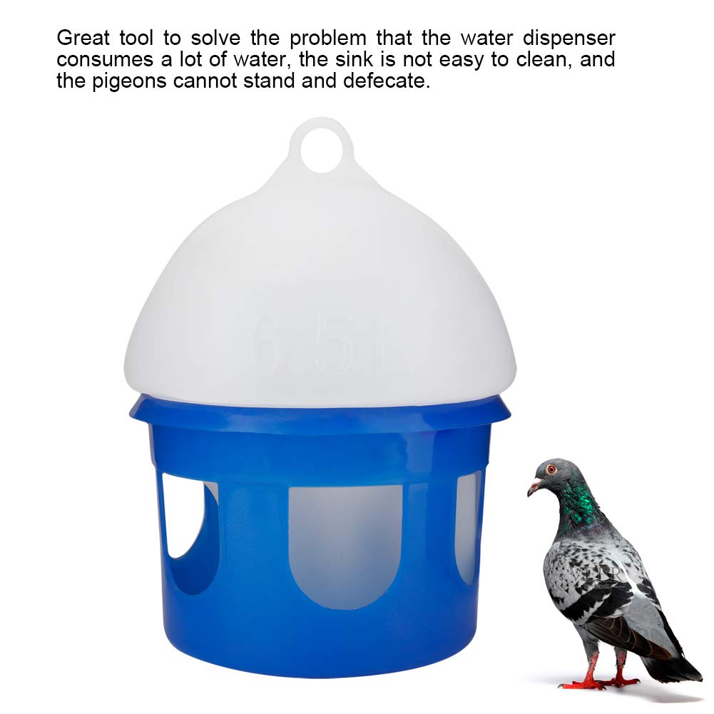 TOPINCN 2 Comederos Automáticos para Pájaros y Palomas, Dispensador de Agua de 6,5 L, Contenedor de Agua para Mascotas, Dispensador de Comederos Automáticos de Agua