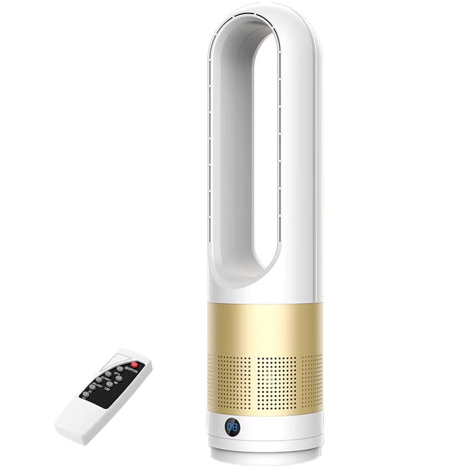 Genérico Ventilador de refrigeración 18 pulgadas para hogar,ventilador de mesa,viento 8 velocidades,temporizador 8 horas,ventilador de torre oscilante 80°,silencioso