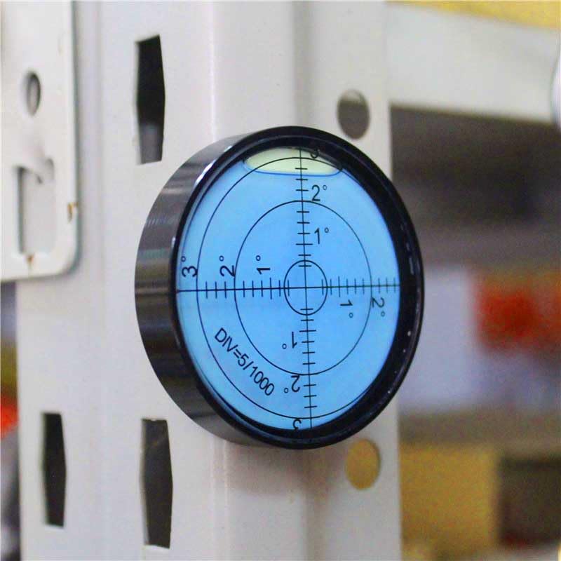 Okrągła świecąca poziomica bąbelkowa średnica 60 mm okrągła noktowizor poziomica pozioma narzędzie pomiarowe opcja magnetyczna (czarno-magnetyczna)