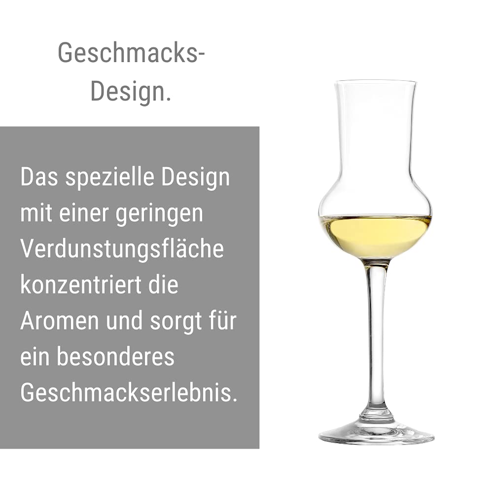 Copas para aguardiente de Stölzle Lausitz, juego de 6, de 87 ml, en imitación a cristal soplado, aptas para lavavajillas, de máxima calidad
