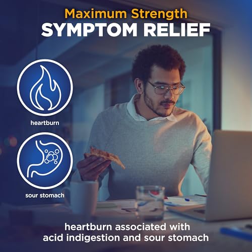 Amazon Basic Care Maximum Strength Famotidine 20mg Tablets, Acid Reducer, Heartburn Prevention and Relief, Acid Reflux, 90 Count - image 6