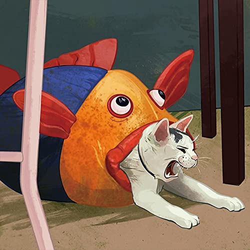Cartoon Grappige Kat Vis Canvas Schilderij Muur Kunst Foto's Dieren Posters en Prints voor Kinderkamer Huisdecoratie… - Image 3
