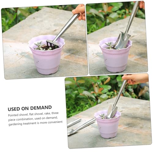Set mini herramientas de jardinería de acero inoxidable miniatura 3