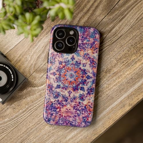 Coque iPhone 16 Pro Max rigide motif oriental violet premium - 4