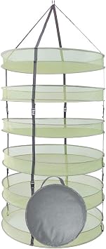 HORTIPOTS Herb Drying Rack Collapsible 2.5 ft Hanging Dry Net Rack for Hydroponic Herb Pot Vegetable Fruit Flower or Clothes Laundry