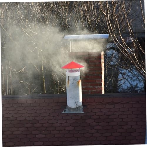 Sombrerete de chimenea Veemoon con diseño de paraguas de pvc y extractor de humo contra aves 3