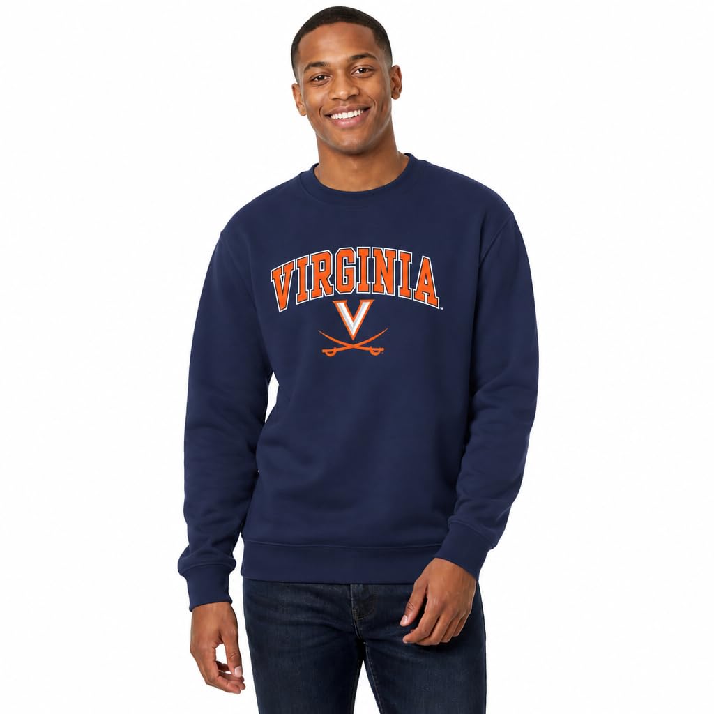 NCAA College Sweatshirt Fleece Crewneck Pullover for Men and Women