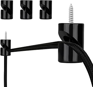 Zevnico 3 Pack Chandelier Swag Hanging Hook, Ceiling Hooks for Hanging Lights, DIY Swag Hooks for Ceiling Hanging, Black Pendant Ceiling Wall Hook for Hanging Electric Wire Cable Cord Light Fixture