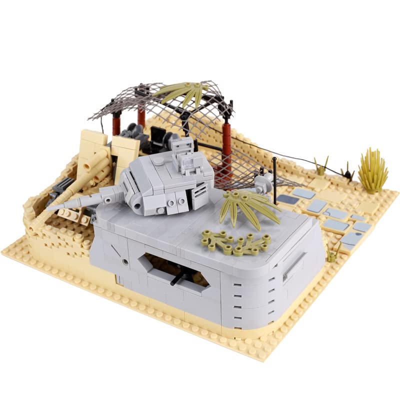 Lotto Mattoncini Costruzione Base Militare MOC Con Minifigure Action Man, Compatibili LEGO